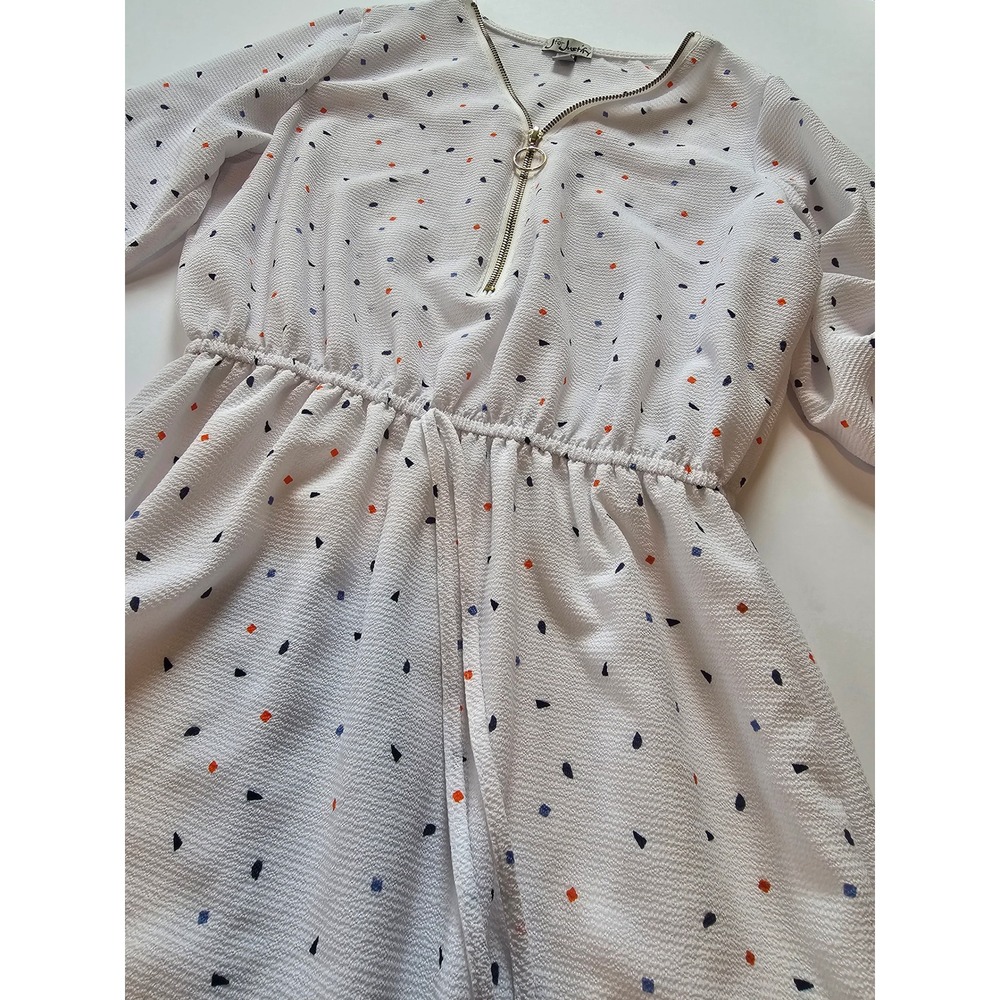 J for Justify Dress Womens M White Confetti Print‎ Casual Shift Summer Workwear - Picture 3 of 7